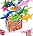 UpBrands 48 Pack Rubber Lizards Toys 3 1/2 Inch Bulk Set Glitter Colors, Kit for Birthday Party Favors for Kids, Goodie Bags, Easter Egg Basket Stuffers, Pinata Filler, Small Toys Classroom Prizes