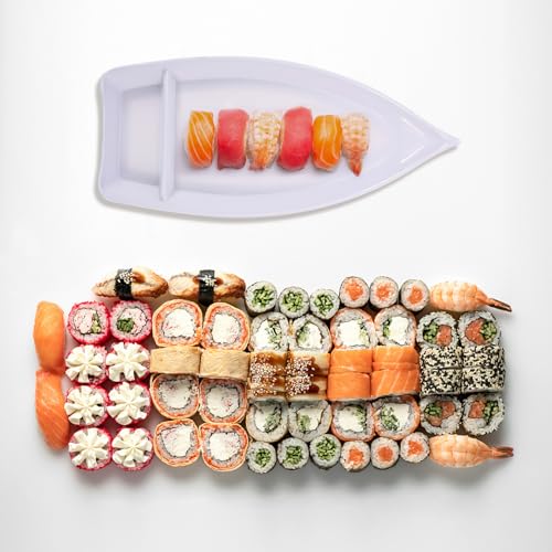 Bandeja de Servicio para Sushi Abaodam Pequeña Forma de Barco miniatura 5