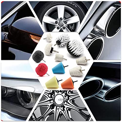 Medoon Kit de roda de polimento de polimento com 12 unidades, roda de polimento de bola de polimento