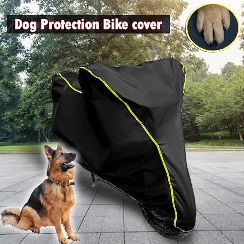 Image of Waterproof Two Wheeler Cover for Hero Splendor Plus| UV Proof, Heat Resistant & All Weather Protection | Black & Yellow Piping Color | Durable & Triple Stitched