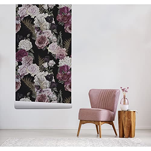 Papier peint fleurs idéal pour masquer les défauts d'un meuble - 5