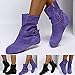 Cowboy Boots for Women Mid Knee High Boots Platform Heel Fringe Side Zipper Fashion Winter Shoes Cowgirl Booties