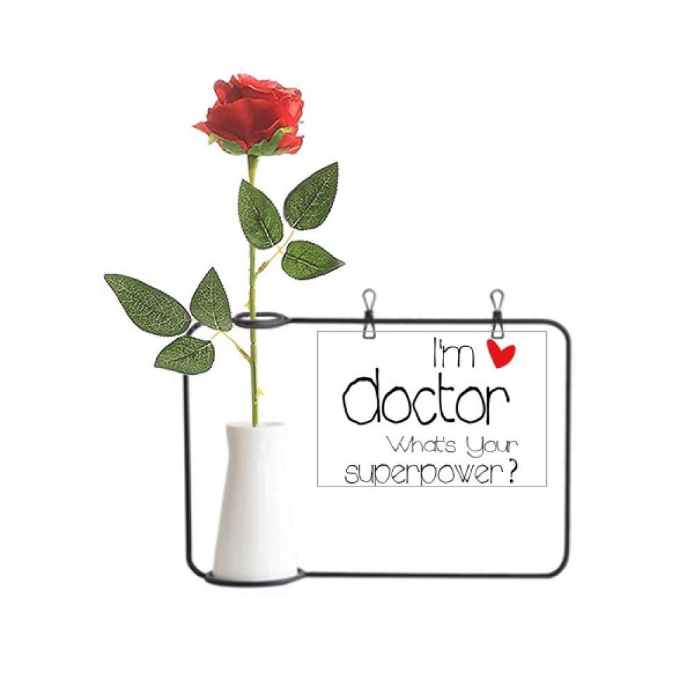Rose artificielle en vase Proud Doctors déco bouteille suspendue