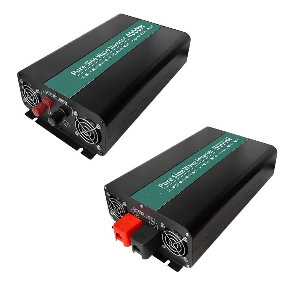 Convertitore Power Inverter Presa Europa 4000W 500W Inverter A Onda Sinusoidale Pura 12V 24V 48V DC A AC 110V 220V Tensione Convertitore Auto Portatile Inverter LED Solare(48V,110V 60Hz,5000W)