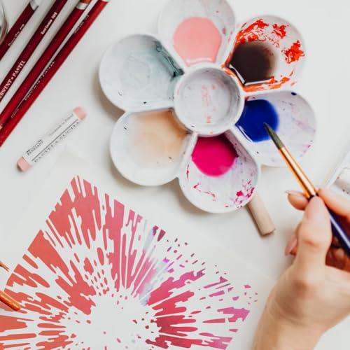 NBEADS Estêncil de pintura tie dye, 29 x 29 cm, reutilizável, faça você mesmo, arte e artesanato, mo