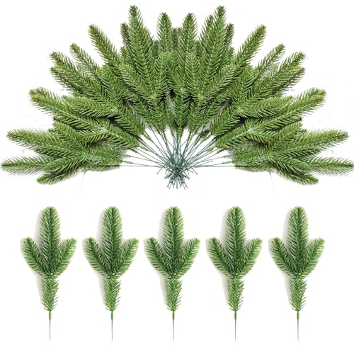 7Queen Artificial Pine Branches Green Plants Needles DIY Accessories Realistic