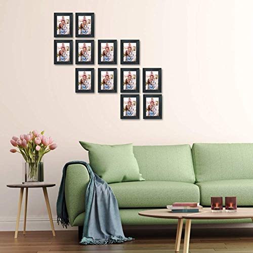 Image of Giftgarden 12 Packs 3.5x5 Black Picture Frame Set for Desktop Display and Wall Mounting Indoor Decor