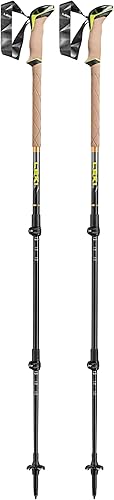 LEKI Bastones de esquí ligeros ajustables de aluminio Sherpa para esquí de campo y snowboard
