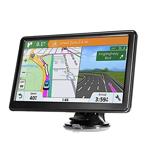 GPS Navigation for Car, 2024 Map 7 inch Touch Screen Car GPS 256-8GB, Voice Turn Direction Guidance, Support Speed and Red Light Warning, Pre-Installed North America Lifetime map Free Update