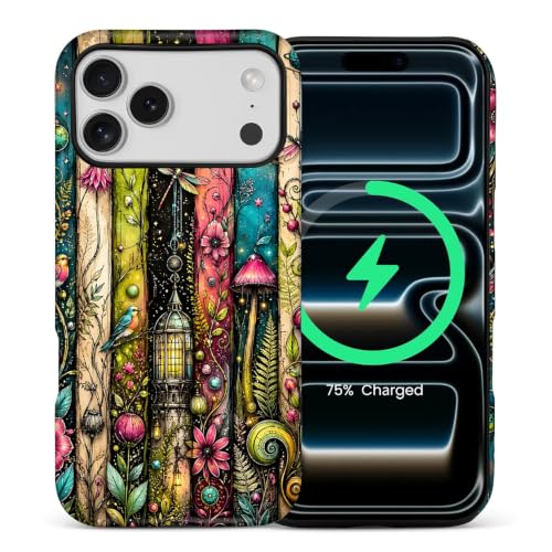Coque mate 2 en 1 pour iPhone 16 Pro Max compatible avec MagSafe couverture antichoc imprimée
