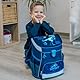 Jungen Schulranzen 1. Klasse · Scooli Campus Fit Schultasche · ergonomisch & leicht · Schulranzen Set für Jungs und Mädchen (9-teiliges Set mit Sporttasche, Jurassic World Dinosaurier Dunkelblau)