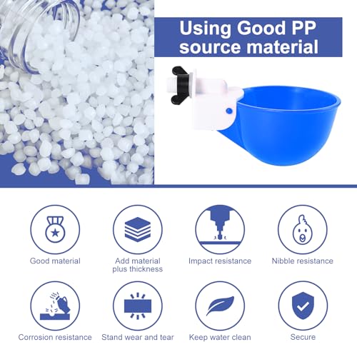 Psarnuk Copos bebedouros de frango (pacote com 16/azul) - Alimentador automático de água de frango g