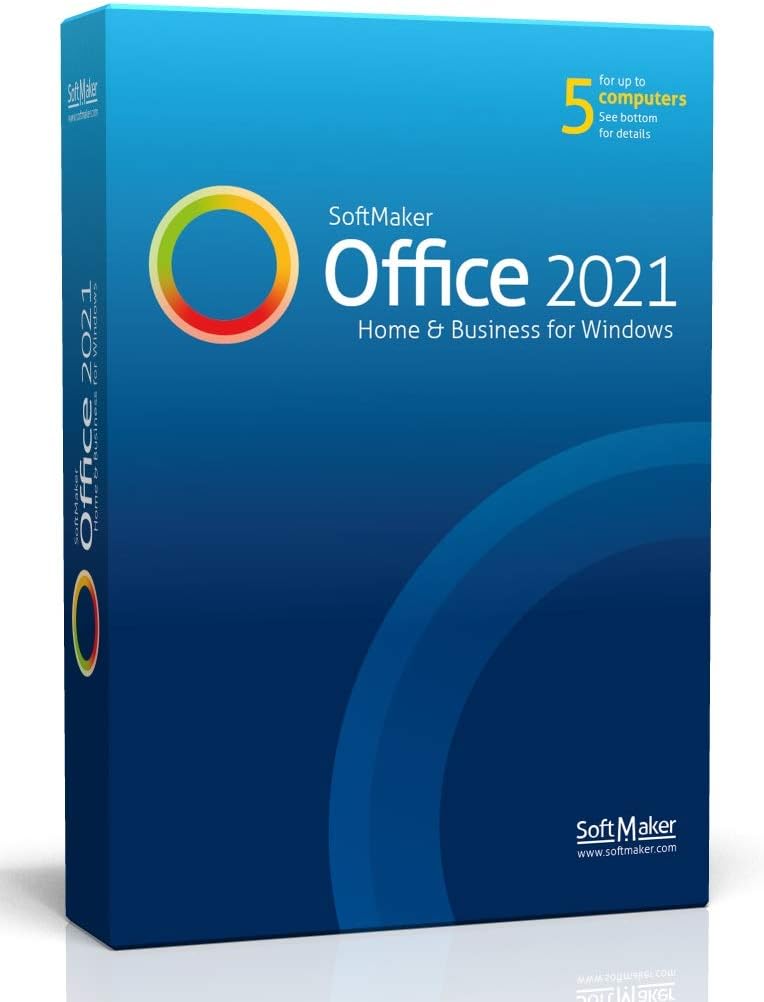 SoftMaker Office Home & Business 2021 - Word processing, spreadsheet and presentation software for Windows 11 / 10 / 8 / 7 - compatible with Microsoft Office Word, Excel and PowerPoint - for 5 PCs