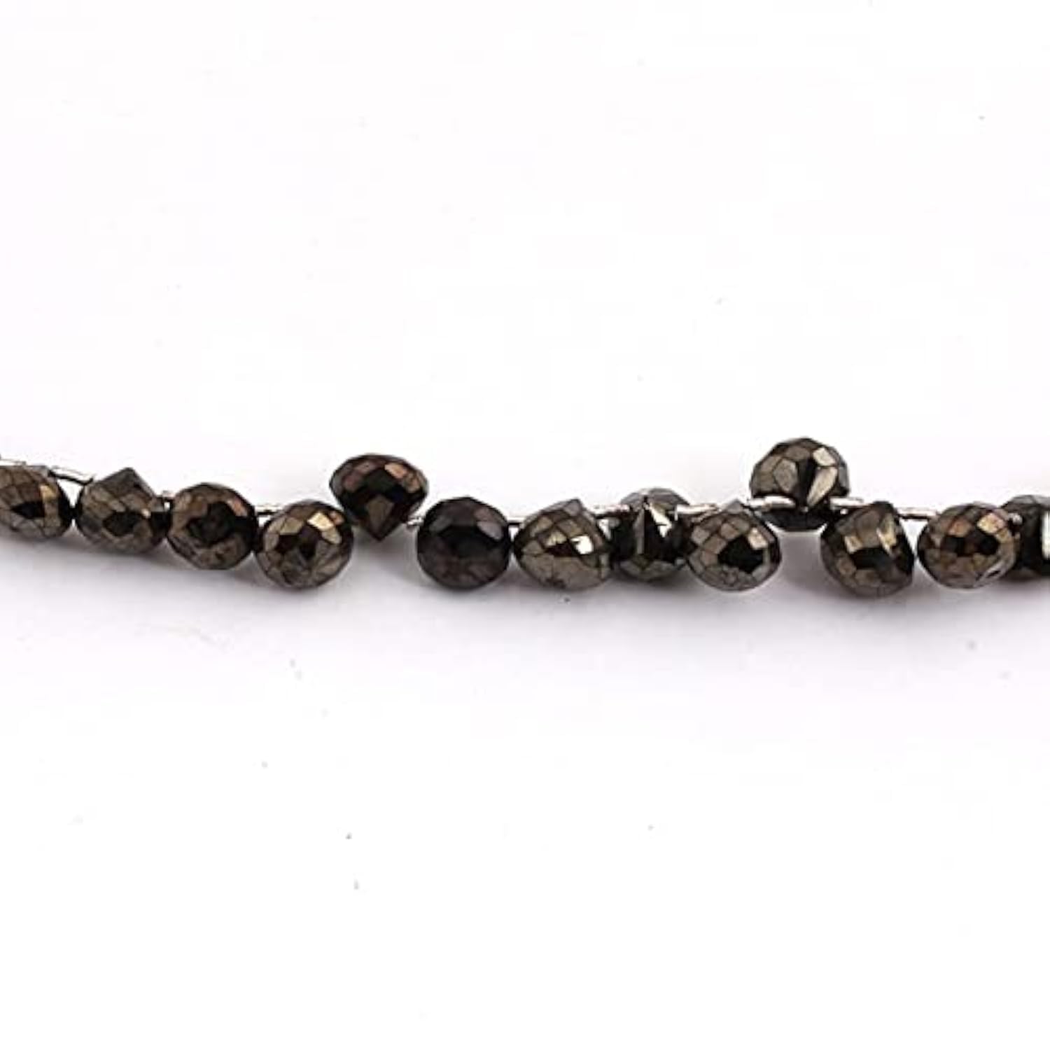 Pyrite naturelle facettée en forme de pièce de 7-8mm pour la création de bijoux haut de gamme