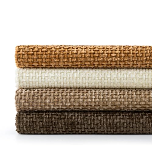 Image of MIULEE Pack of 4 Brown Couch Throw Pillow Covers 16x16 Inch Soft Decorative Chenille Pillows Farmhouse Accent Cushions for Boho Home Decor Spring Sofa Bedroom Living Room