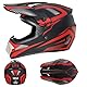HaTur Motocross Helm Motorrad Helm DOT Downhill Fullface Helm Unisex Jugend Renn Motocross Fahrradhelm Off Road Dirt Bike Helm mit Handschuhen Brille Maske (Rot, M)