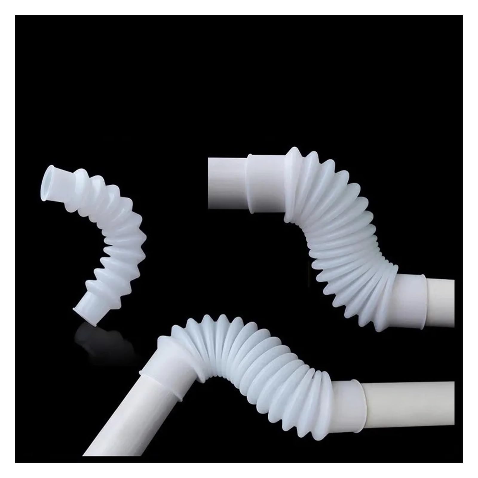 Tubo In Gomma Con Soffietto Siliconico Curva Telescopica Tubo Di Scarico In PVC Downpipe Accessori Lavello Lavatrice Tubo In PVC Con Fascetta(Dia 110mm)