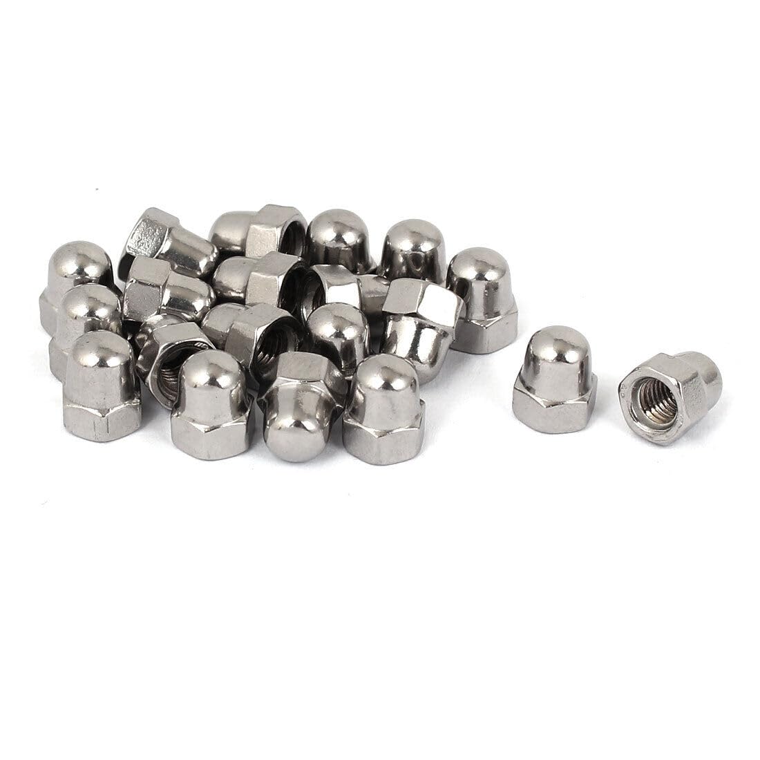 Tool Parts and Accessories M5 Thread Dia Dome Head 304 Stainless Steel Cap Acorn Hex Nuts 20pcs (#CN-140824-08327)