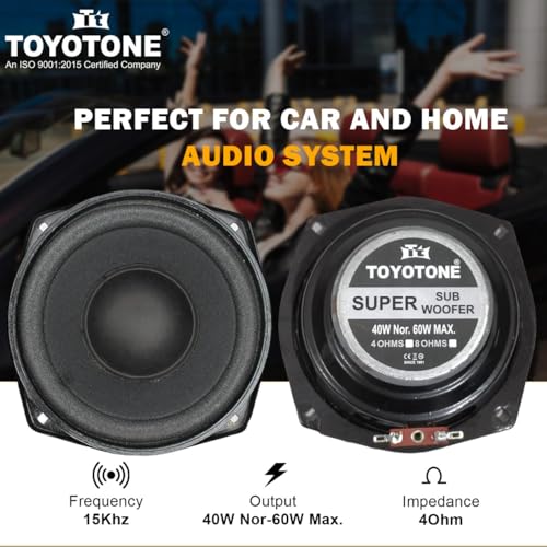 Image of TOYOTONE 5.25 inch Inch Wired Super SUB WOOFER | Copper Coil | Impedance 4 Ohms | 70 * 15MM Magnet | 40 Watt Nominal Power 60 WATT MAX Power for Car and Home Audio System