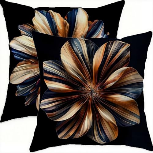 Housse coussin 75x75cm marron décorative velours vintage canapé