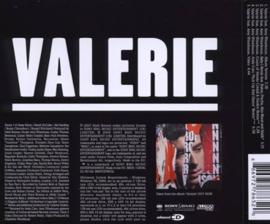 Valerie by Mark Ronson, Amy Winehouse: Amazon.co.uk: CDs & Vinyl