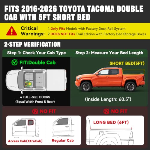 Aurorasters Soft Tri-Fold Truck Cover