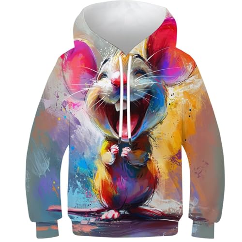 Sweatshirt imprimé 3D Souris haut à manches longues pour ado