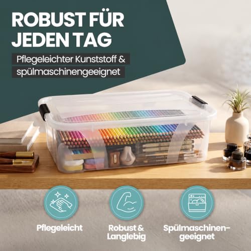 Kreher Aufbewahrungsbox Master mit Deckel transparent (21 Liter) – Ansicht 6