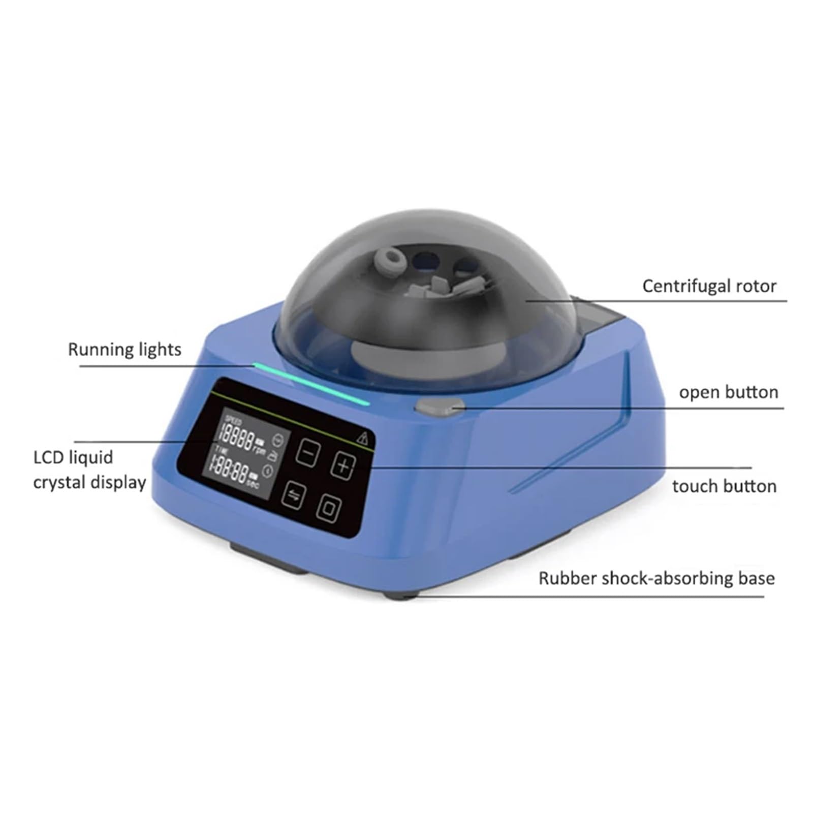 Mini laboratorio de centrífuga de bolsillo, suero de belleza portátil de baja velocidad, rotor separador pequeño, mini laboratorio de centrífuga de bolsillo(LC-Mini-10K)