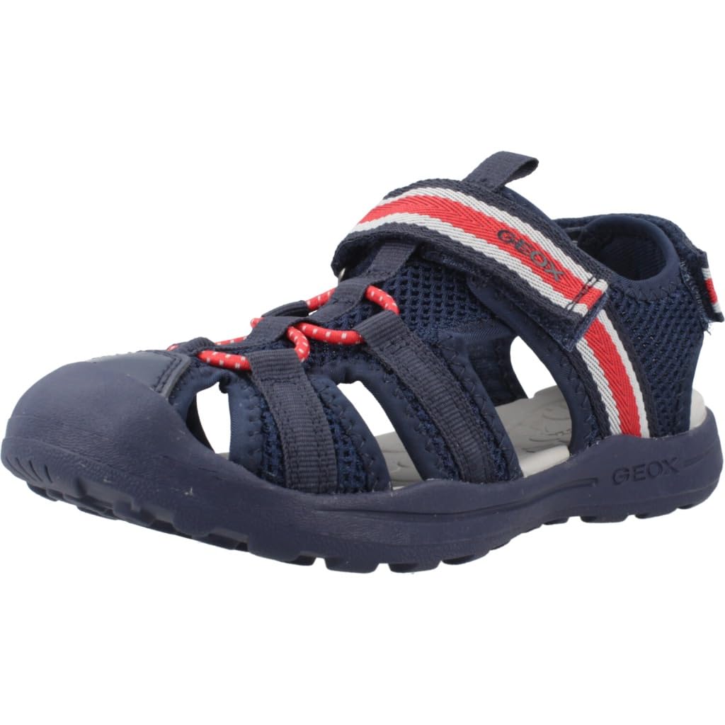Geox J Vaniett Boy A Sandals, Navy/Red, 39 EU