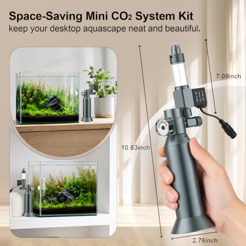 Image of FZONE Desktop Aquarium Complete CO2 kit with Solenoid, 80g CO2 Cartridge