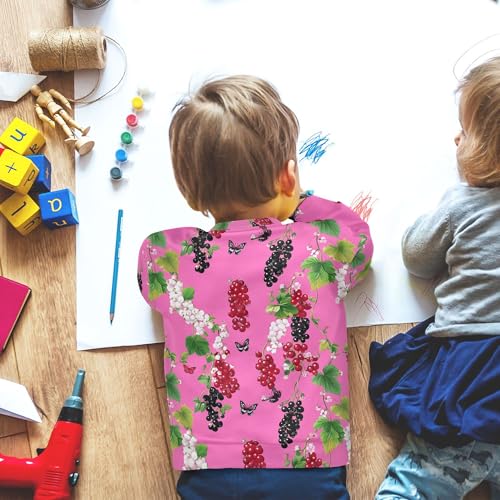 Currant Red Black White Fruit Hot Pink Little Boys Sweatshirts Hoodies Long Sleeve Sweatshirts for Boys Sports 4T 6