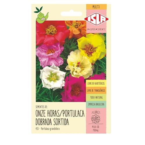 Semente Portulaca Dobrada Sortida Onze Horas Multi - Isla