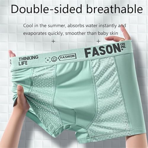 Fason Ice Silk Mesh Underwear for Men, Fason Low Rise Boxer Briefs, Men's Breathable Trunks, Ultra-Thin Panties3