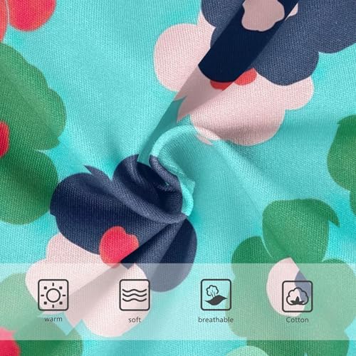 Cotton Girls Underwear Toddlers Colorful Floral Teal Little Girl Panties Durable Briefs Kids Undies 2t3