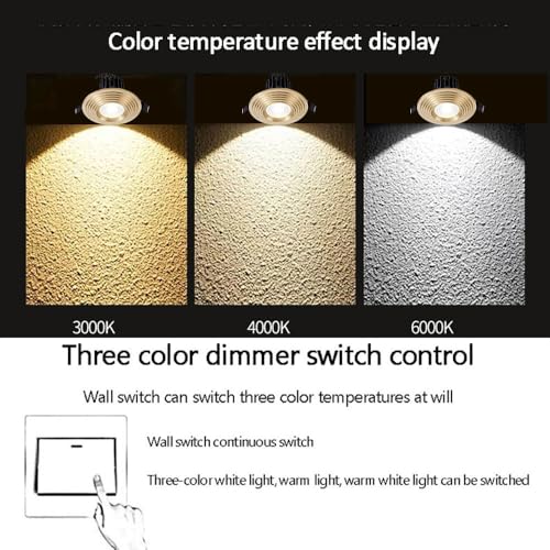 Luminaria LED empotrable de latón para techos de salones y cocinas 6