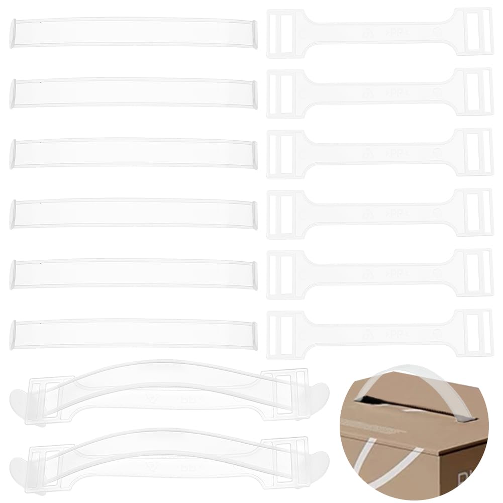 BENECREAT 150 set di Maniglie per Scatole di Cartone In Plastica, Accessori per Scatole per Traslochi con Presa per Cartone Del Latte per Vari Cartoni di Sostituzione Della Maniglia