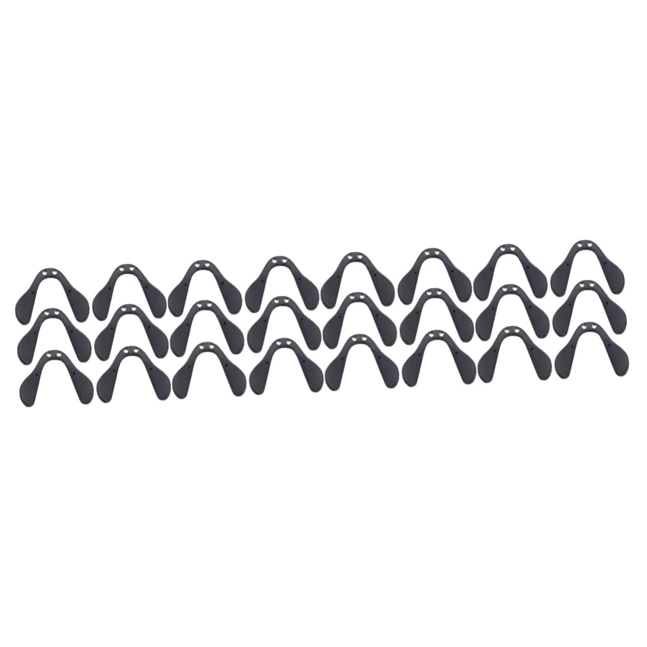 Didiseaon 24 Pièces Plaquettes De Lunettes Plaquettes Nasales tes De Nez De Lunettes Coussinet Antidérapant Pour Le Nez Enfant Protège- Tapis De Caoutchouc Black