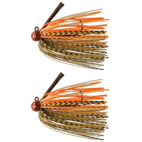 Tungsten 4 Anglers Chubby Football Jigs 2-Pack, 3/8 & 1/2 oz
