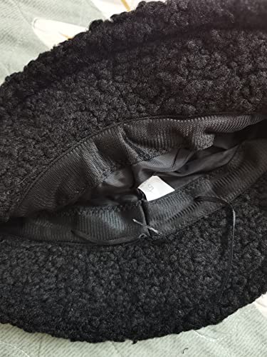 Lolita Sheep Ear Bucket Hat Fleece Funny Fisherman Christmas Cap Lamb Wool Winter Warm Women Girls #TOP4