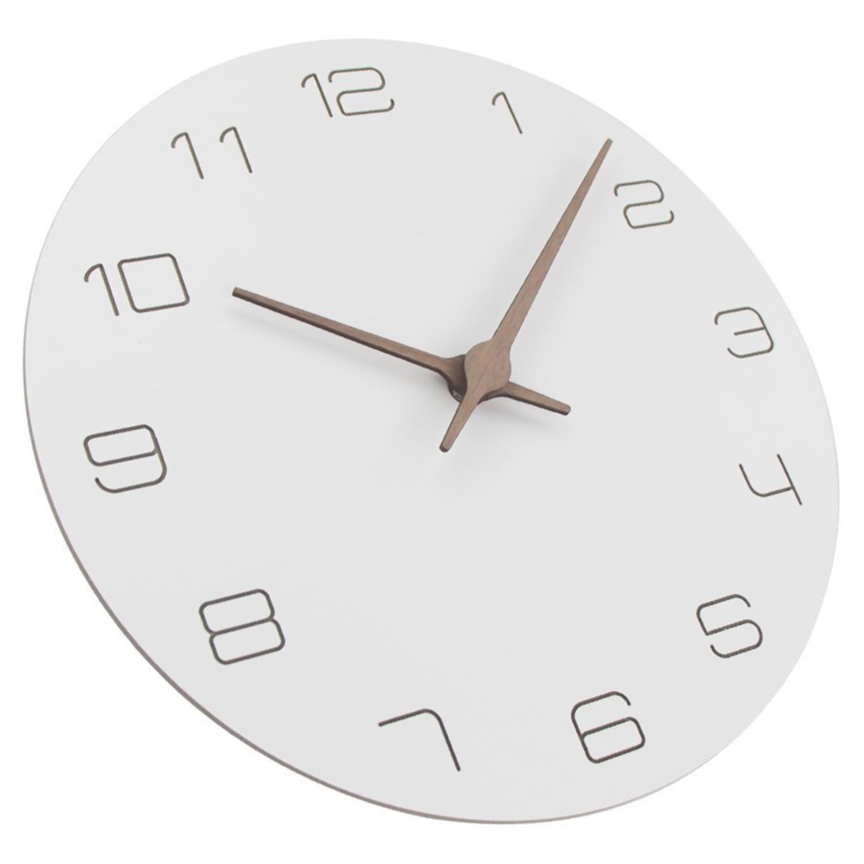 Horloge murale bois MDF pendule murale silencieuse design moderne