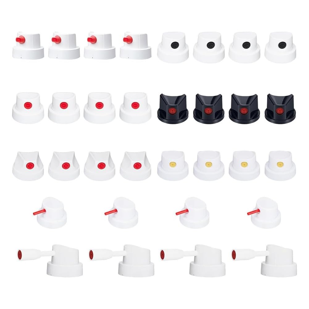 Ctrlzs Women's 32 Pcs Replacement Paint Caps Niversal Aerosol Can Cap Cans Can Nozzle For Graffiti Painting And Street Art