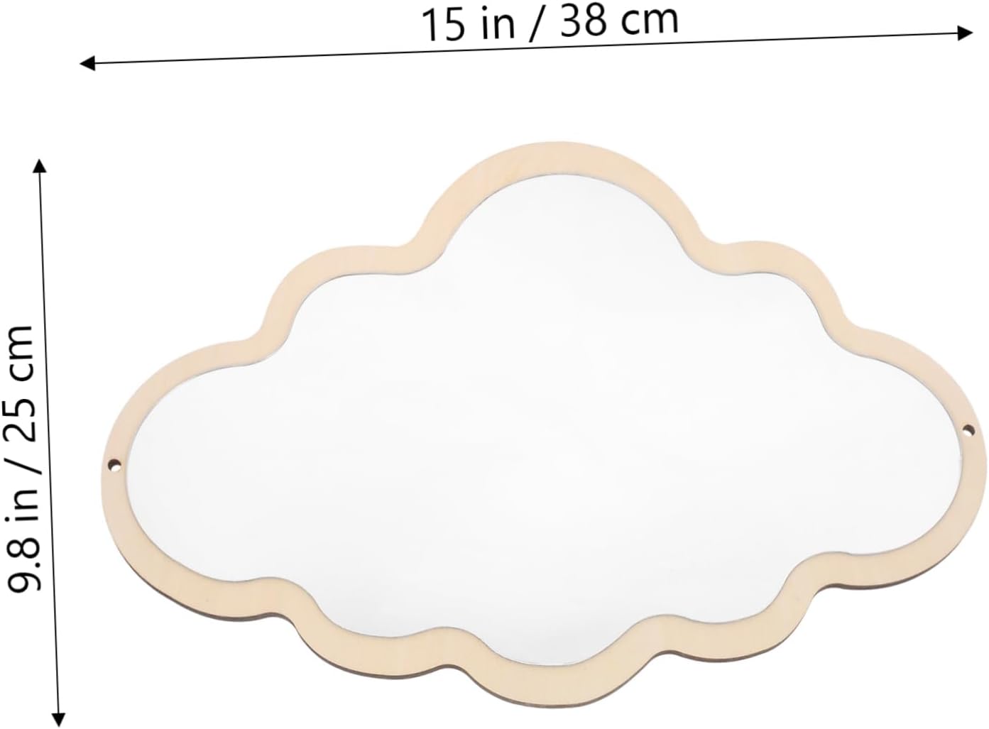 VICASKY Nordic Wooden Tabletop Safety Mirror for Decoration Craft Durable and Fadeless Non Slip Base for Makeup and Dressing
