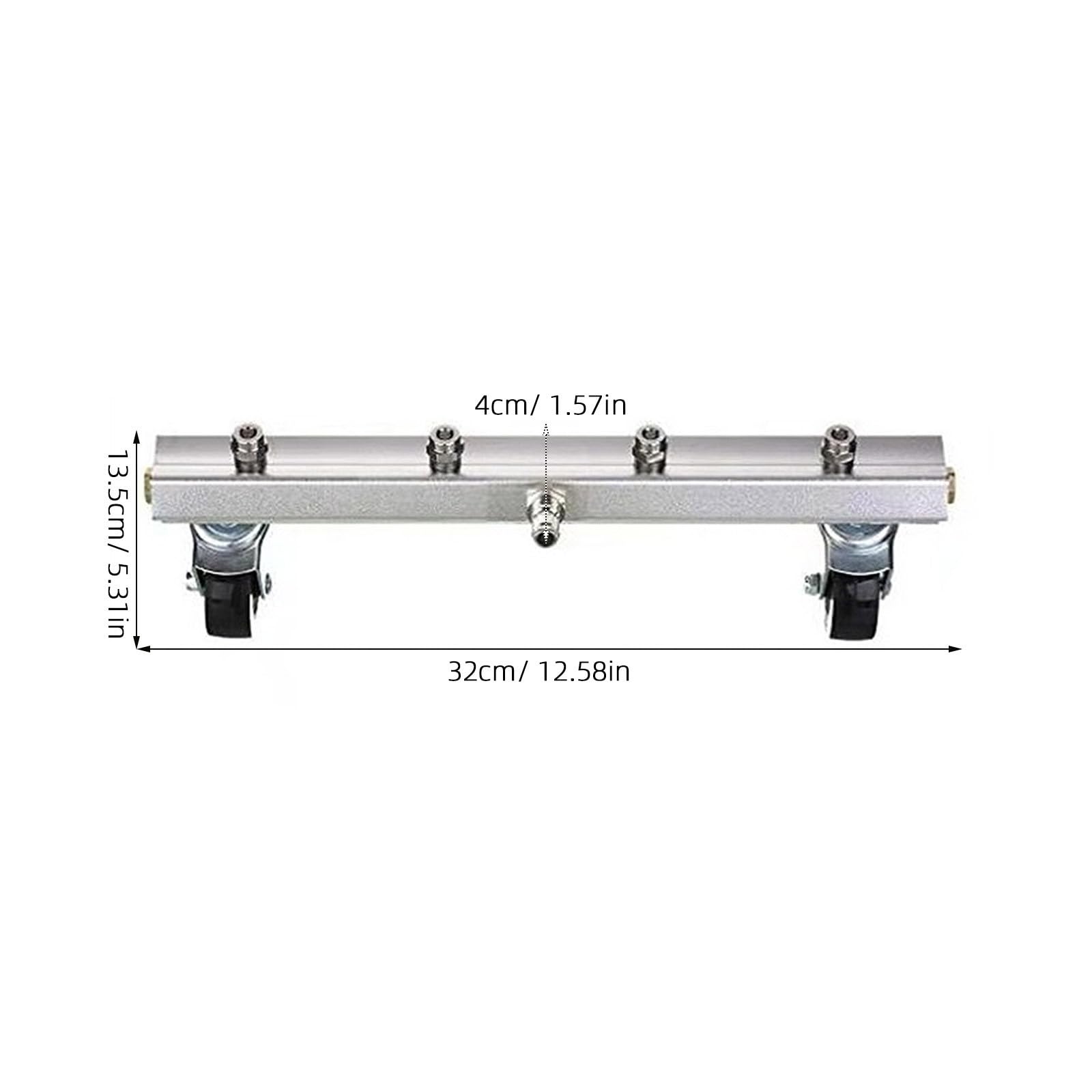 FOMIYES 2 Piezas Cepillo para Lavar el Chasis del Coche de Acero Inoxidable y Latón, Fácil de Limpiar y Evita Agacharse, Adecuado para Limpieza Hidrolimpiadora en Talleres