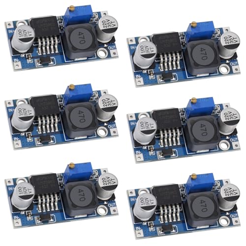 Tunejoy DC a DC Buck Converter 3A Regulador de Voltaje de Alta Eficiencia 3.2-40V a 1.25-35V Ajustable Step Down Módulo 6 Piezas