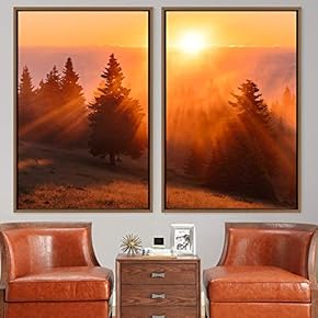 signwin 2 Piece Framed Canvas Wall Art Sunrise...