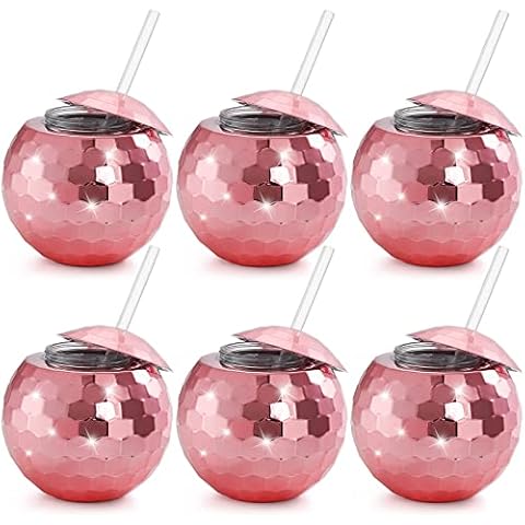 Nicunom 6 Pack Reusable Disco Ball Cups Cover
