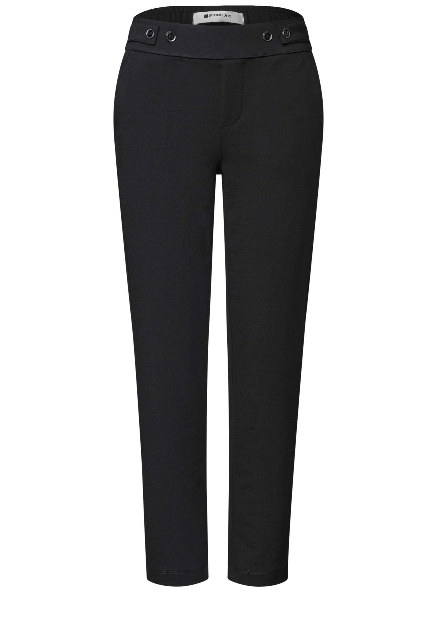 Street One Damen Slim Leg Hose im Loose Fit in Scubaqualität 3818802