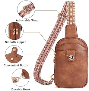 BOSTANTEN Sling bag, borsttas, kleine, crossbody schoudertas