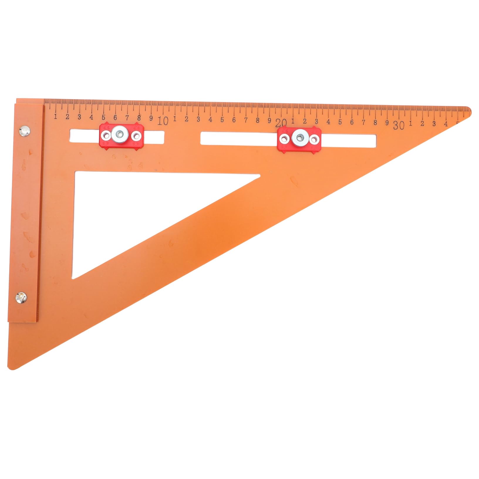 Regla Triangular de Carpintería para Medición Multiángulo 220x380 Mm en Baquelita, Posicionador de Ángulo Recto 90° para Bricolaje y Profesionales, Herramienta Versátil